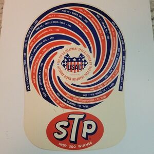 Vintage STP Indy Car Racing Hat 1969 Parade paper Mario Andretti cap NOS